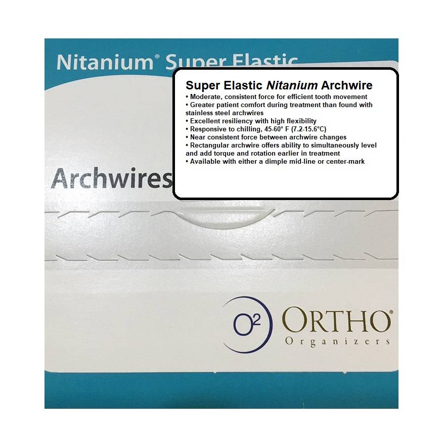 Nitanium Super Elastic Archwire .020x.020 Upper (10/pk)